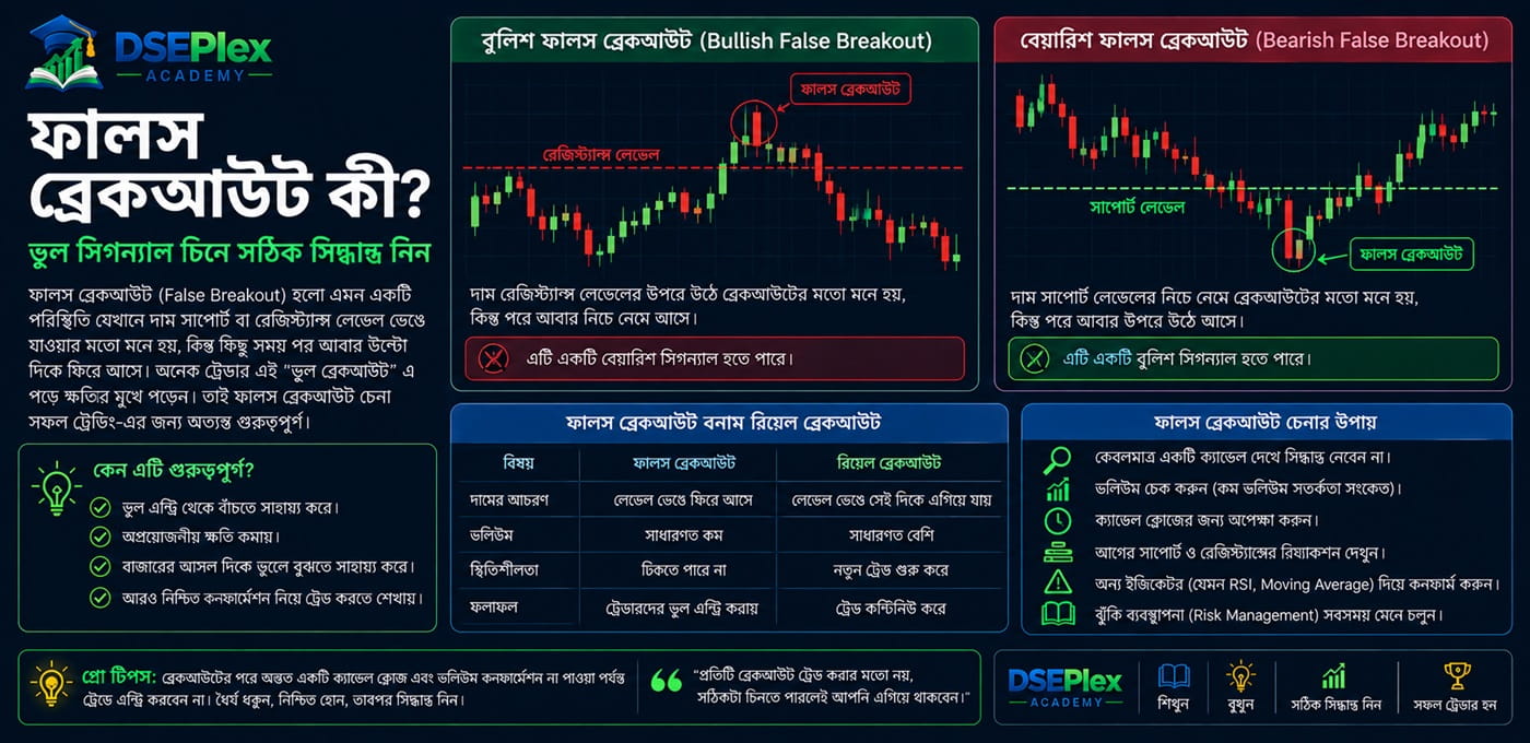 ফালস ব্রেকআউট কী? — আসল Breakout ও মিথ্যা Breakout কীভাবে আলাদা করবেন