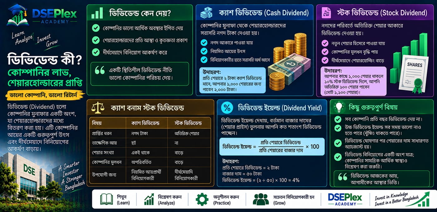 Cash Dividend বনাম Stock Dividend-এর পূর্ণাঙ্গ নির্দেশিকা