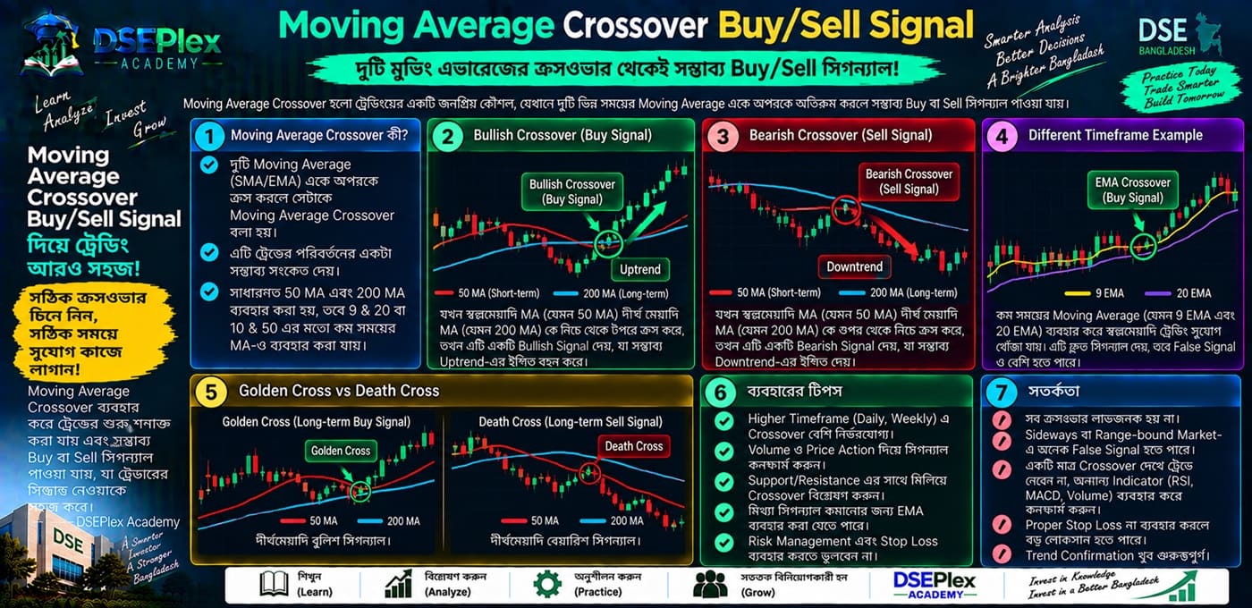 Moving Average Crossover — Buy ও Sell Signal কীভাবে বুঝবেন?